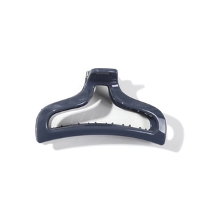 Elegant fishtail shark hair claw clip in morandi grey with minimalist hollow design