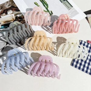 Pinces à cheveux pailletées en résine pour cheveux épais en plusieurs tons pastels