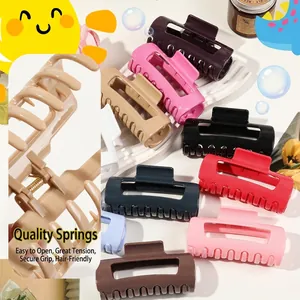 Large soft silicone shark hair clips in assorted colors with durable metal spring