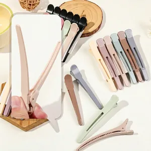 Set of colorful matte volume hair clips for root lifting and styling with strong grip
