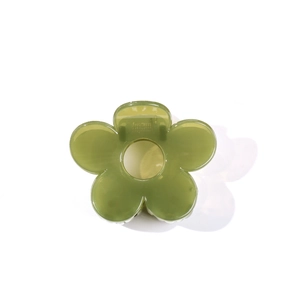 Elegante pinza per capelli a fiore verde avocado per donna accessorio per acconciatura chic