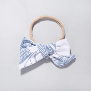 Fascia per capelli neonata con fiocco floreale e fascia elastica in nylon morbido
