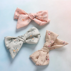 Pince à Cheveux Nœud Floral en Tissu Fait Main pour Enfants Accessoires Cheveux Style Princesse Douce pour Filles Quotidien