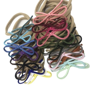 Bandeaux bébé élastiques en nylon avec nœuds en velours suédé, ensembles multicolores