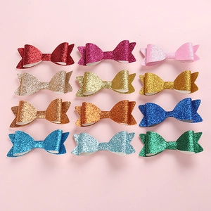 Glitzer Pailletten Schleife Haarspange Für Mädchen Handgefertigte Funkelnde Kunstleder Schleife Haarnadel Kinder Party Täglich Haarschmuck