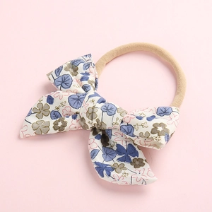 Weiches Baby Stirnband mit Baumwoll-Blumenmuster und elastischem Nylonband
