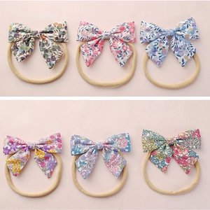 6er-Set weiche florale Baby Stirnbänder mit elastischen Nylonbändern für Kleinkinder