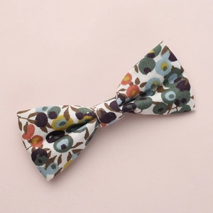 Barrette à cheveux pour filles en coton à motif floral de style vintage champêtre