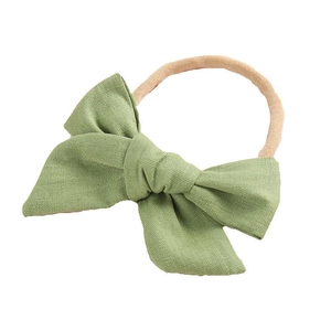 Bandeau pour bébé en coton de bambou avec nœud moulin à vent et bande en nylon