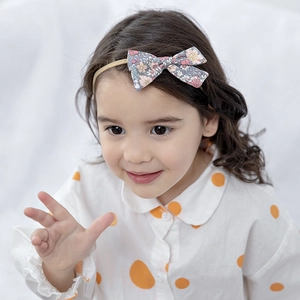 Fascia per Neonati con Fiocco in Cotone Carina Fascia Elastica in Nylon Super Morbido Accessori per Capelli per Bambine