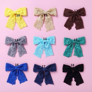 Bandeau Nœud en Dentelle pour Bébé Fille Bandeau en Nylon Élastique Doux Style Princesse Accessoire Cheveux Anniversaire