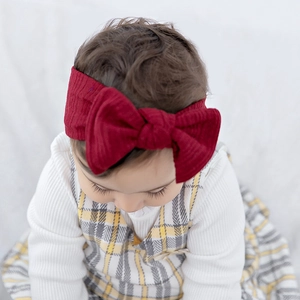 Kinder Weiche Strick Schleife Stirnband Breit Gerippt Elastisch Turban Für Kleinkinder Babys Einfarbig Haarband Mädchen Mode Haarschmuck