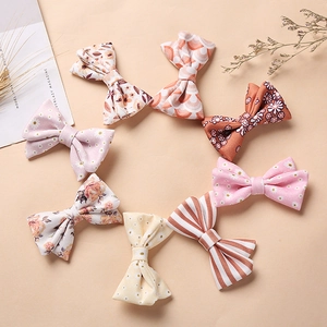 Barrettes à Cheveux Nœud Floral Pastoral pour Bébé Filles Enfants Motif Vintage Pince à Bec de Canard Accessoires Cheveux