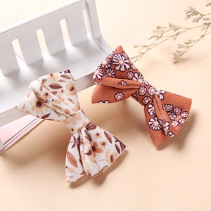 Barrettes à cheveux à fleurs pour bébés filles avec nœuds style champêtre chic