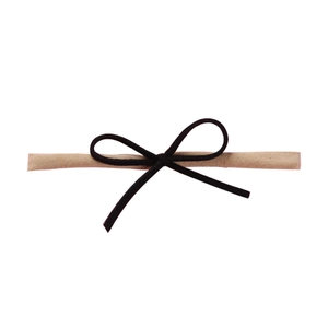 Soft nylon baby headband set featuring simple black bows for comfortable infant daily wear