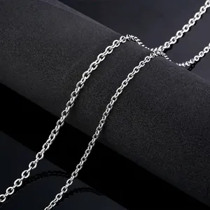 Basic Stainless Steel O-Chain Necklace Polished Link Chain Jewelry For Men Women Simple Daily Accessory Chain Only