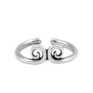 Bague vintage Sun Wukong en acier inoxydable avec motifs de nuages traditionnels