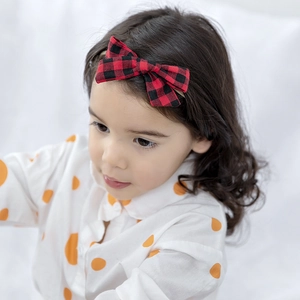 Süßes Kariertes Schleife Baby Stirnband Weiche Baumwolle Leinen Nahtlose Elastische Haarband Für Säuglinge Kinder Geburtstag Kopfschmuck