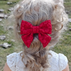 Molletta per Capelli a Fiocco in Tessuto Jacquard Fatto a Mano per Bambine Motivo Floreale Clip a Coccodrillo Accessorio Dolce