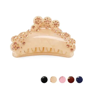 Große Acryl Strass Haarklammer Blume Schleife Geometrische Haarnadel Für Damen Elegante Kopfschmuck Hochzeit Party Zubehör
