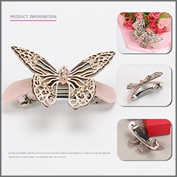 Macro view of geometric acetate triangle hair clip with refined color-blocking textures