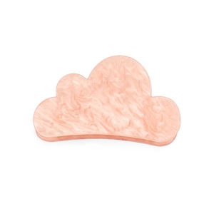 Detailed macro view of large pink marble cloud hair claw clip with acetate texture