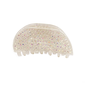 Vue détaillée de la pince à cheveux luxueuse en acrylique avec strass colorés étincelants