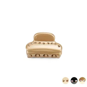 Mini Pinza per Capelli in Acetato di Cellulosa Con Strass Elegante Piccolo Fermaglio per Capelli Stile Francese da Donna