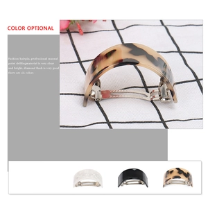 Lot de barrettes à cheveux minimalistes en acétate avec motifs écaillés et marbrés