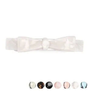 Pince à Cheveux Nœud en Acétate Élégante Texture Marbre Minimaliste Épingle à Cheveux à Ressort Accessoires Cheveux Style Français Femmes