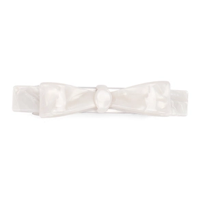Barrette à cheveux élégante avec nœud motif marbre blanc crème et style français