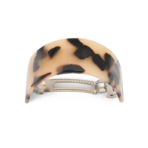Barrette à cheveux minimaliste en acétate avec motif écaille et design incurvé
