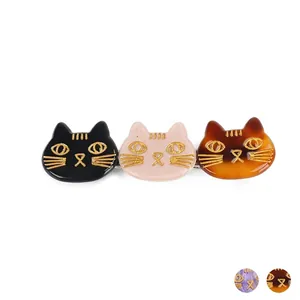 Süße Japanischer Stil Acryl Katze Haarklammer Für Damen Süß Farbspleißen Schnabelspange Handgefertigt Tiermuster Haarschmuck
