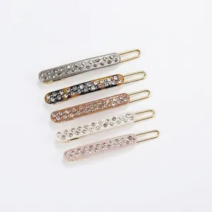 Elegant French Acetate Rhinestone Hair Clip Vintage Tortoiseshell Pattern Barrette Fashion Alloy Hairpin For Women Kids Jewelry