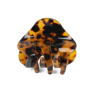 Classic tortoise shell acetate hair claw clip with large teeth for women hair styling
