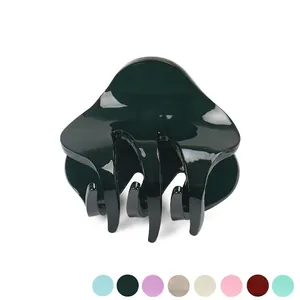 Acrylic Hair Claw Clip Solid Candy Color Glossy Finish Ponytail Holder Hair Styling Accessories For Women Daily Shower
