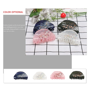 Pinze per capelli alla moda con strass in blu navy, verde, rosa e bianco cristallo