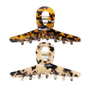 Retro Celluloseacetat Haarkralle Große Schildpatt Geometrische Haarnadel Handgefertigte Mode Haarstyling Zubehör Für Damen