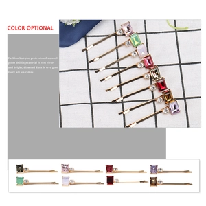 Barrettes de luxe à cristaux colorés avec pierres précieuses et finition dorée