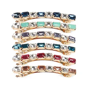 Süße Koreanische Kristall Strass Haarklammer Elegante Legierung Feder Haarspange Damen Mode Schmuck Haarschmuck