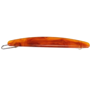 Barrette à cheveux japonaise en acétate écaille ambrée avec clip à ressort en métal