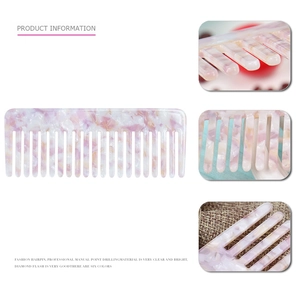 Dreamy purple and pink tortoiseshell acetate hair comb with wide teeth for styling