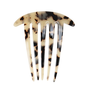 Vintage acetate tortoise shell hair comb with five teeth for women hair accessories
