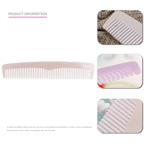 Elegant anti-static cellulose acetate hair comb in light pink purple with fine teeth