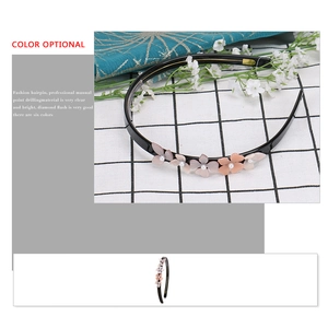 Chic acetate headband with pink floral accents and pearls for women hair accessories