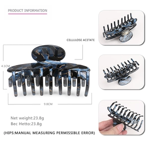 Large tortoiseshell cellulose acetate hair claw clip with dimensions 9.8cm for women