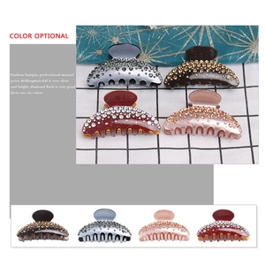 Pinces à cheveux en acétate avec strass brillants disponibles en six couleurs élégantes