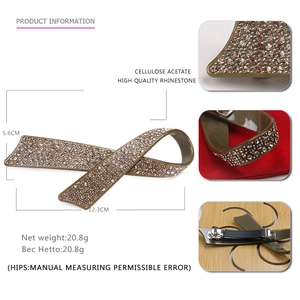 Barrette à cheveux nœud en acétate de cellulose avec strass brillants pour femmes