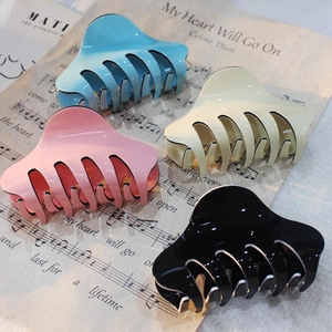 Set di quattro eleganti mollette per capelli in acrilico in vivaci colori pastello