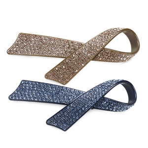 Barrettes à cheveux élégantes avec strass en champagne et bleu roi pour femme